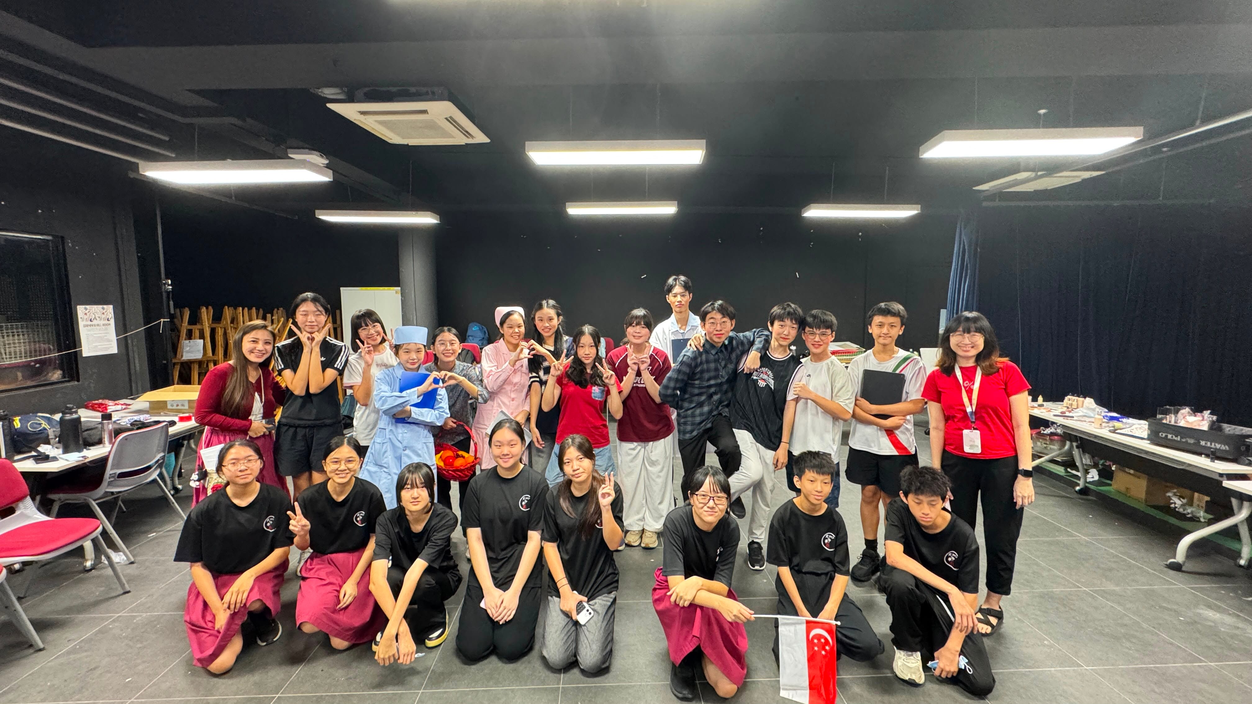students at practice